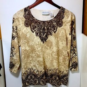 Alfred Dunner Bedazzled Top PS Comfortable, Relax